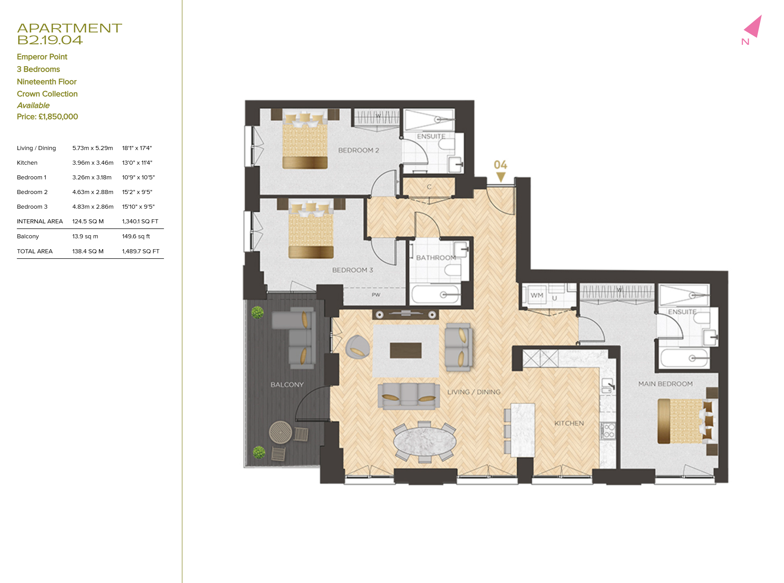 Flat 1003, Riverside Apartments,, Goodchild Road, London floorplan