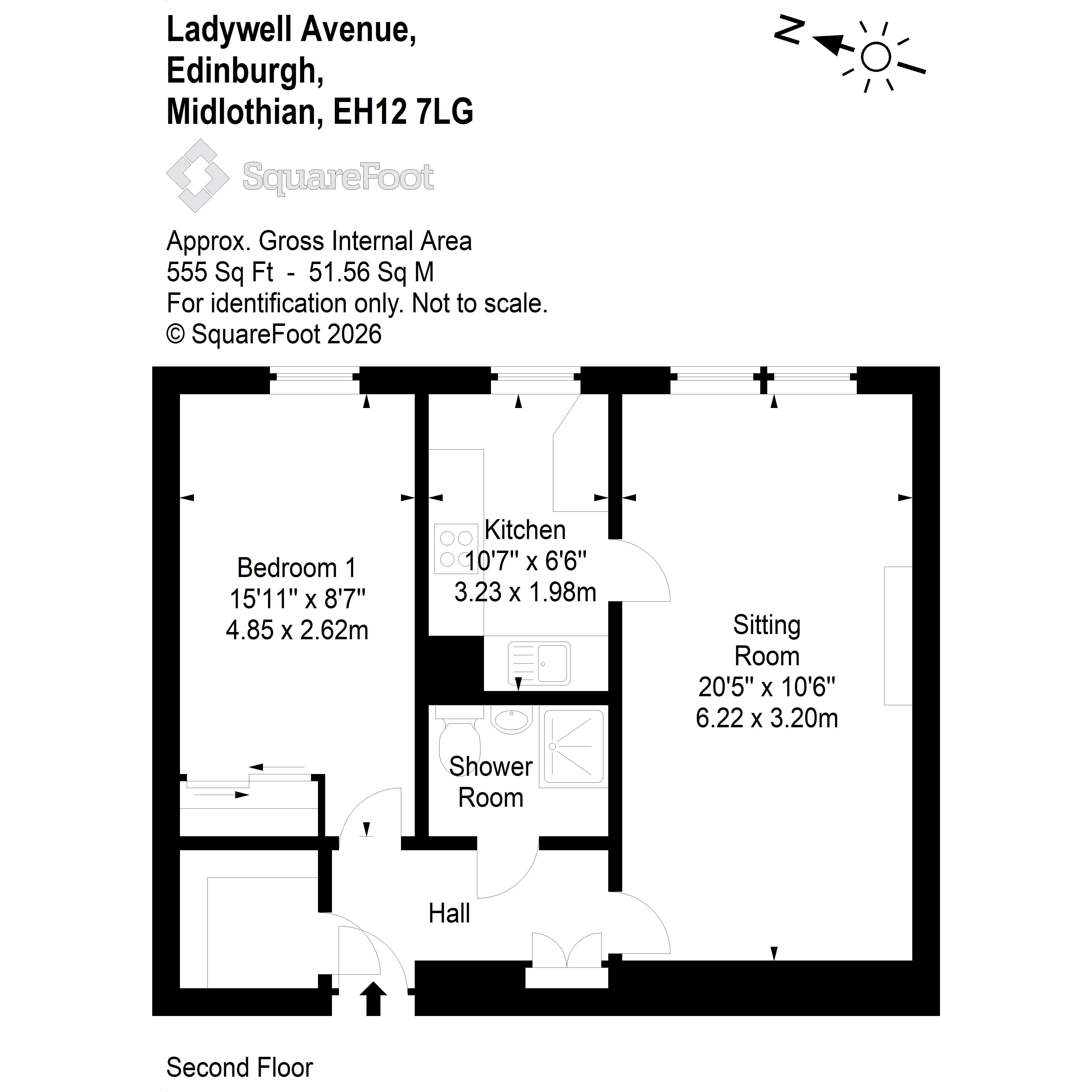 Flat 51 Claycot Park, 1 Ladywell Avenue, Edinburgh floorplan