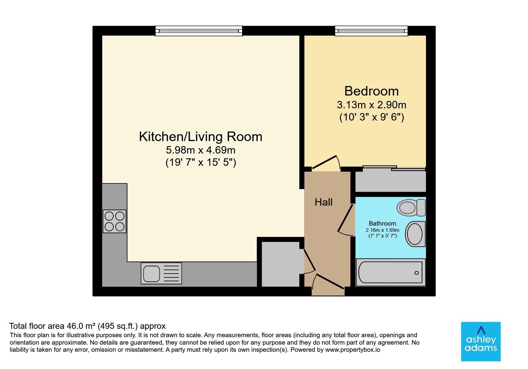 Flat 38, Darwin House, 1, Sylvester Close, Derby floorplan