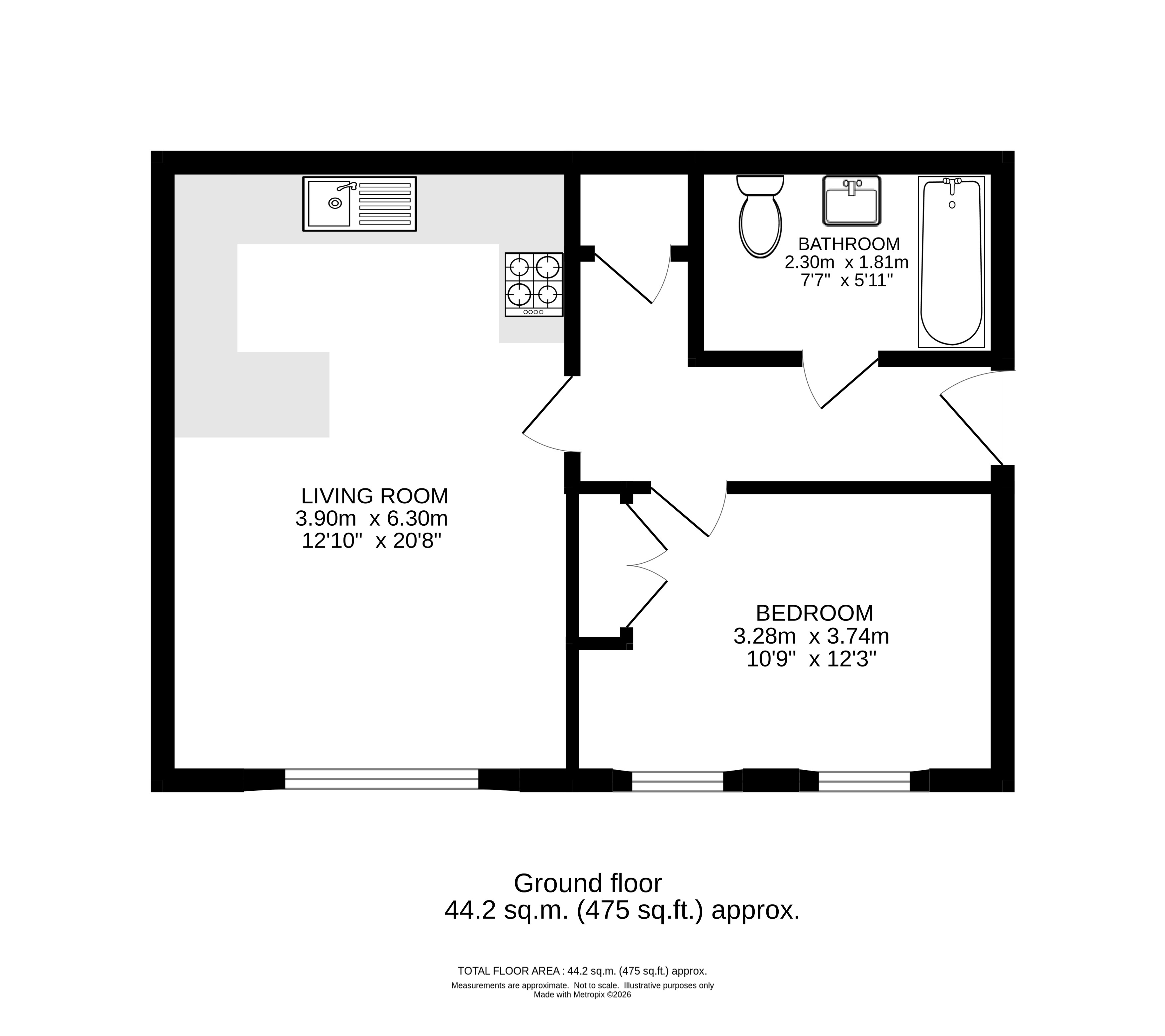 Flat 12, Harkness Court,, Cleeve Way, Sutton floorplan
