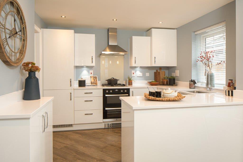 Property 2 of 10. White And Blue Hertford Kitchen