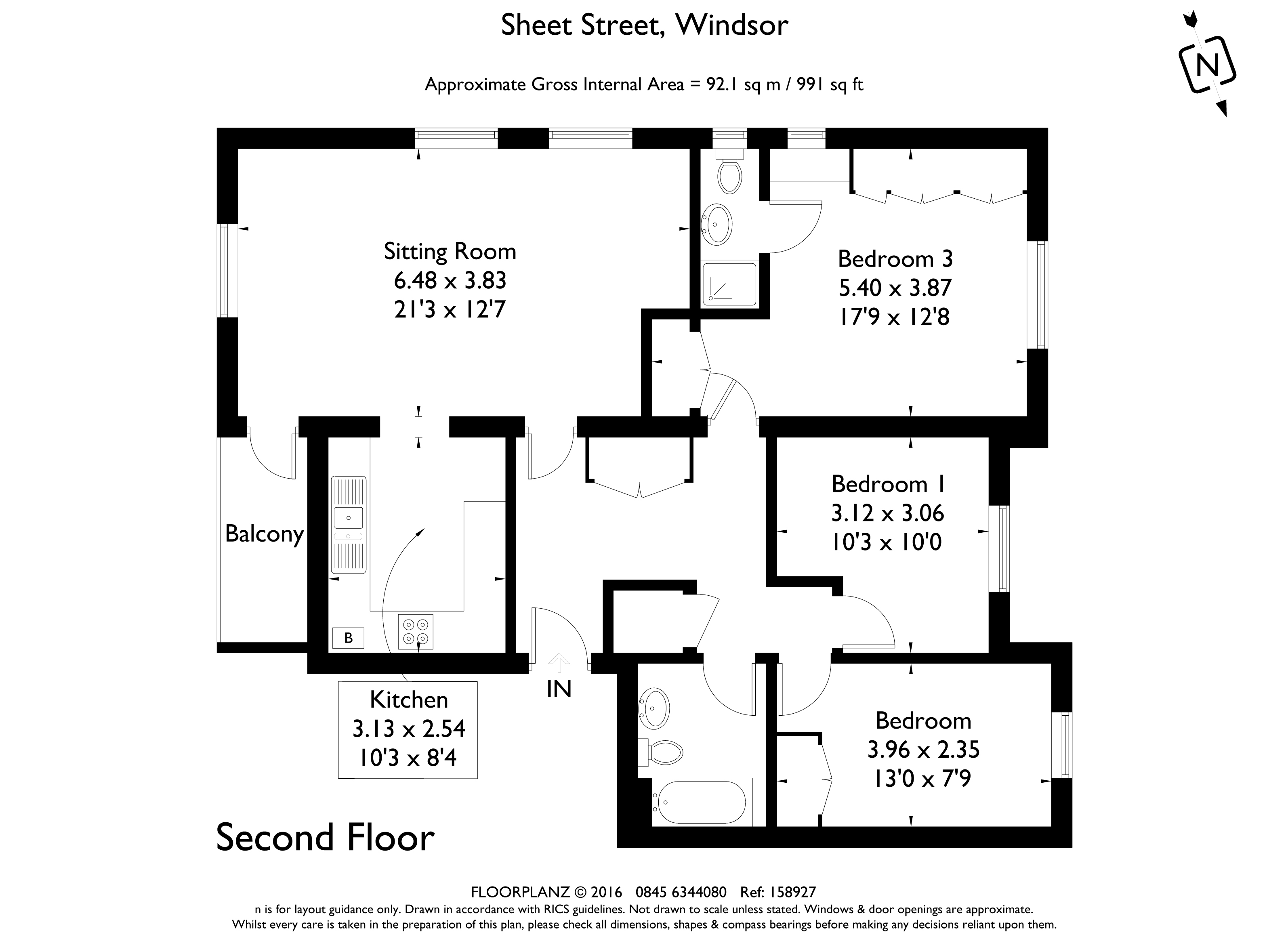 3 Bedrooms Flat to rent in Sheet Street, Windsor SL4