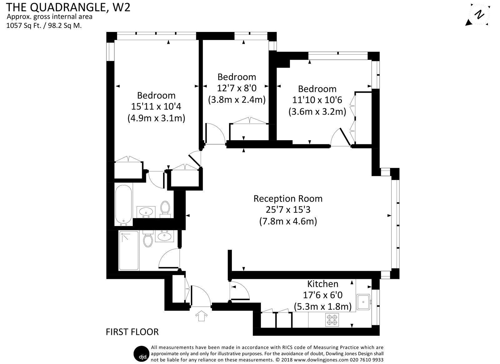 3 Bedrooms Flat for sale in Quadrangle Tower, Cambridge Square W2