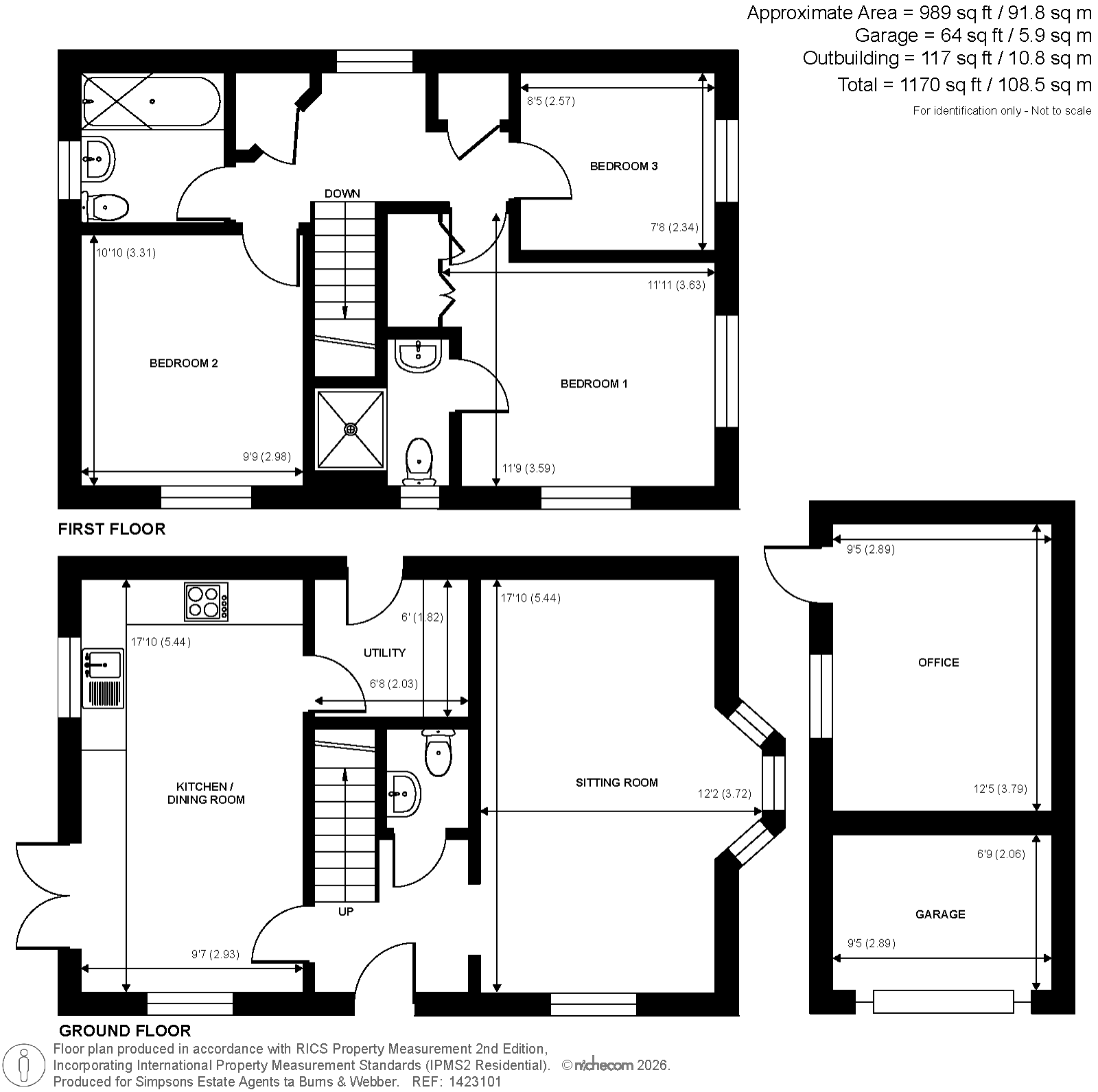 1, Hewitts Road, Cranleigh floorplan