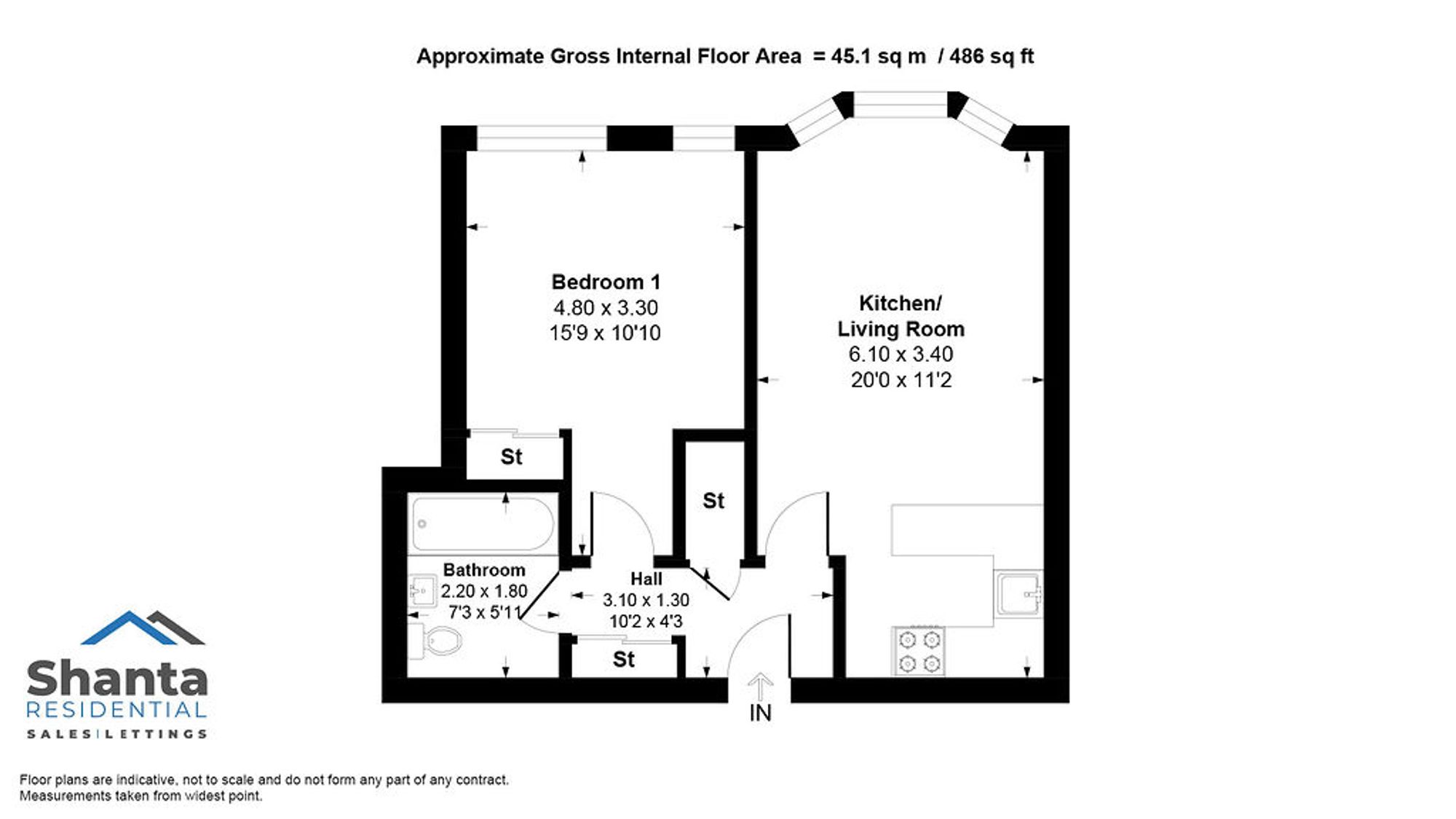 2/3 7 Main Street, Glasgow floorplan