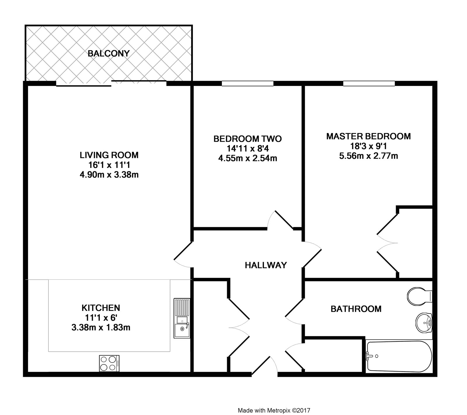 2 Bedrooms Flat to rent in North Court, Upper Charles Street, Camberley, Surrey GU15