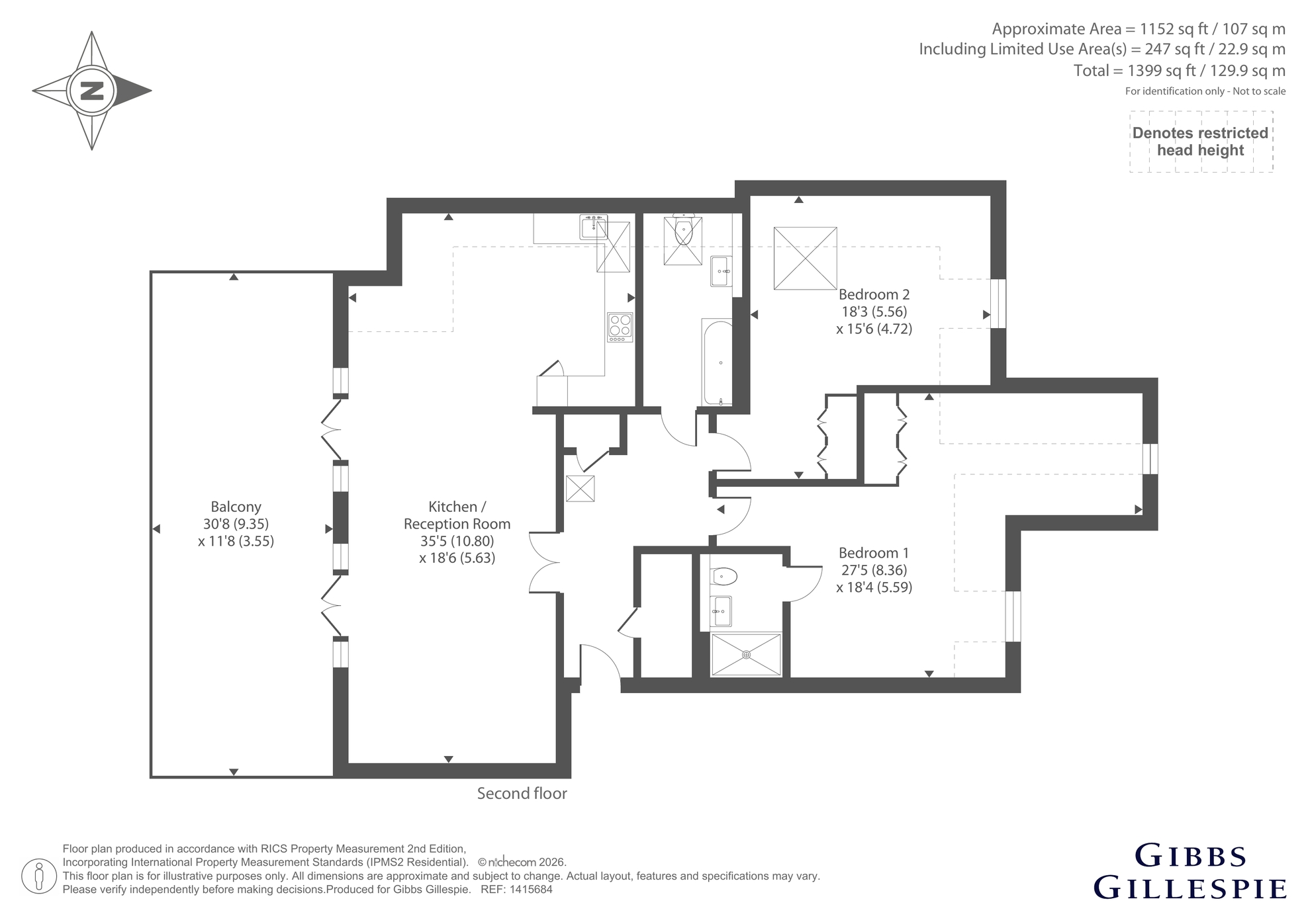Flat 11,, Wetherby House, Northwood floorplan
