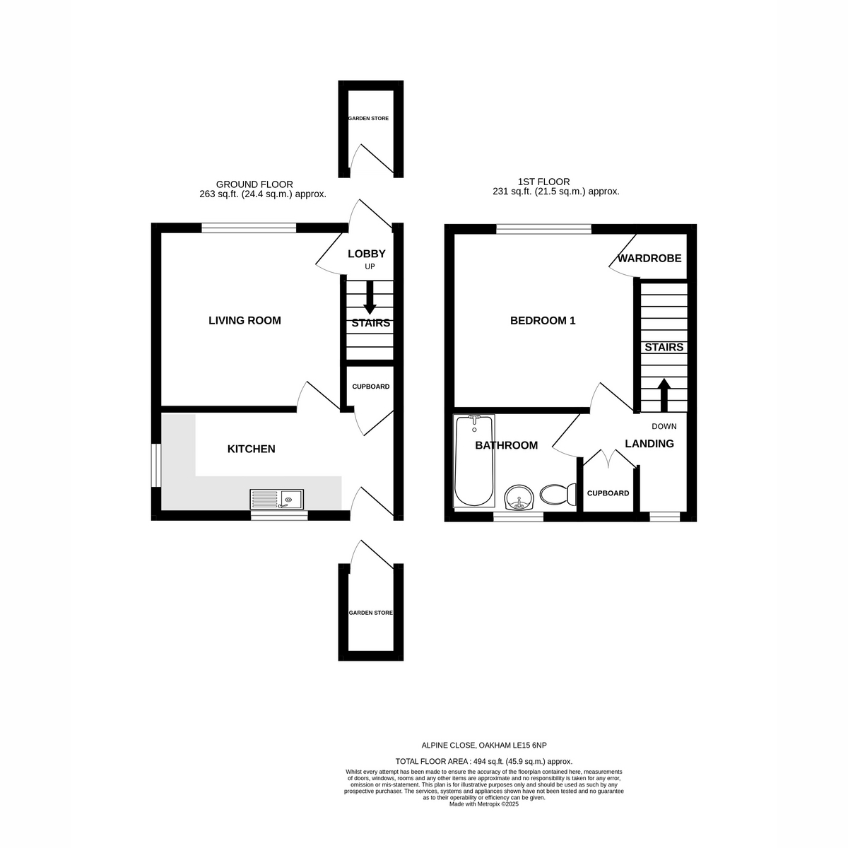 13, Alpine Close, Oakham floorplan