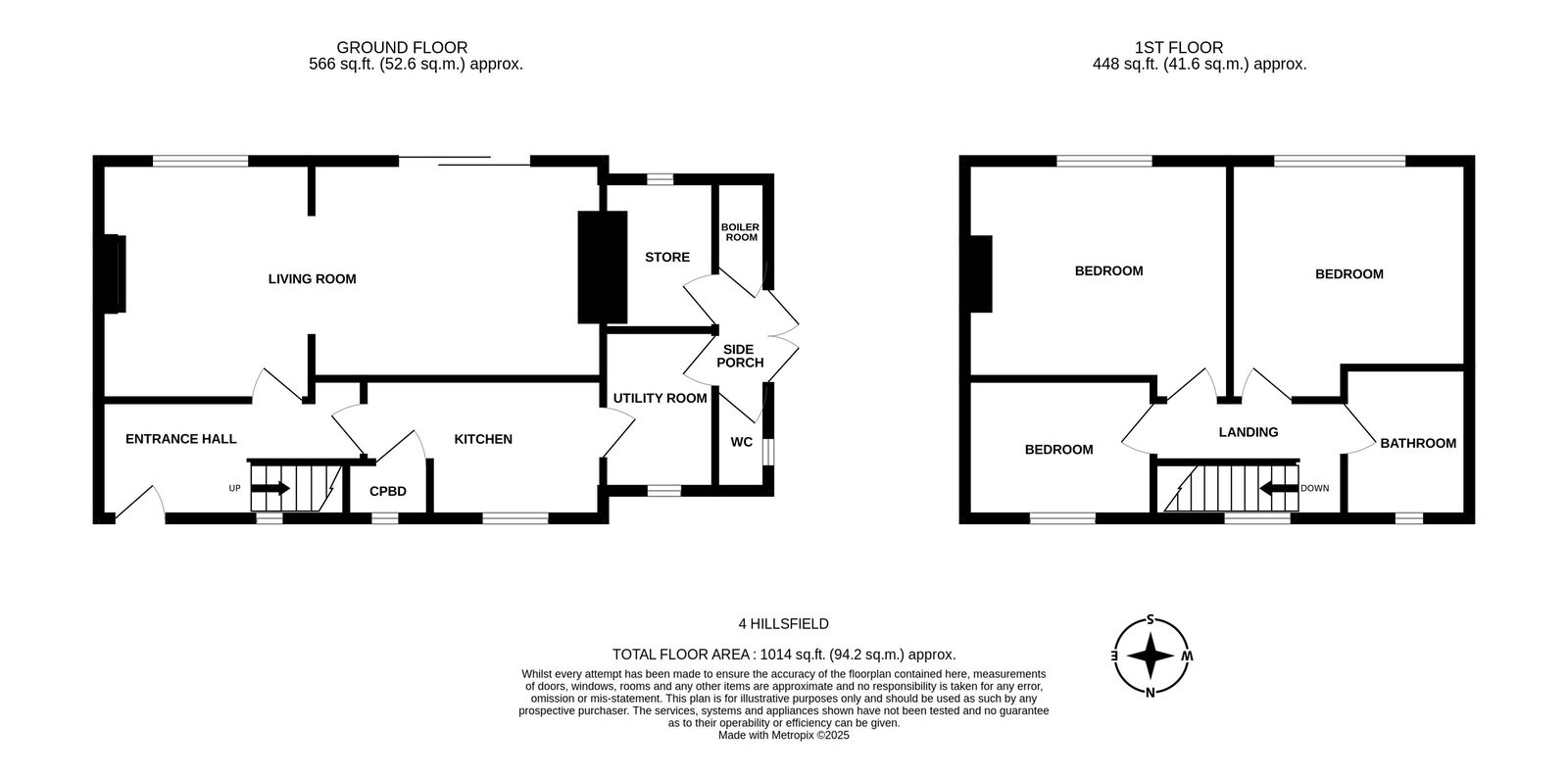 4, Hillsfield, Worcester floorplan