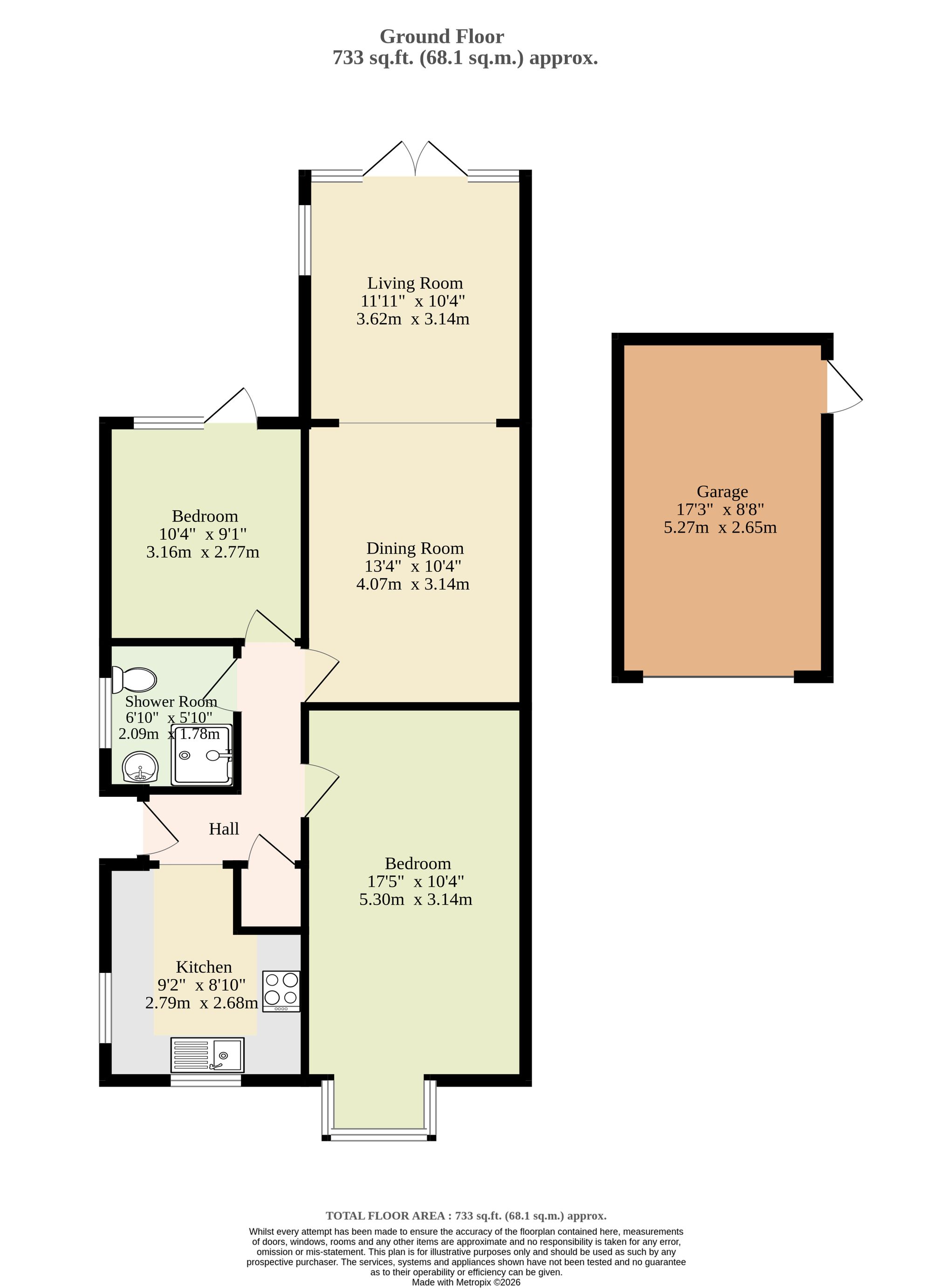 8 Flowerday Close, Great Yarmouth floorplan