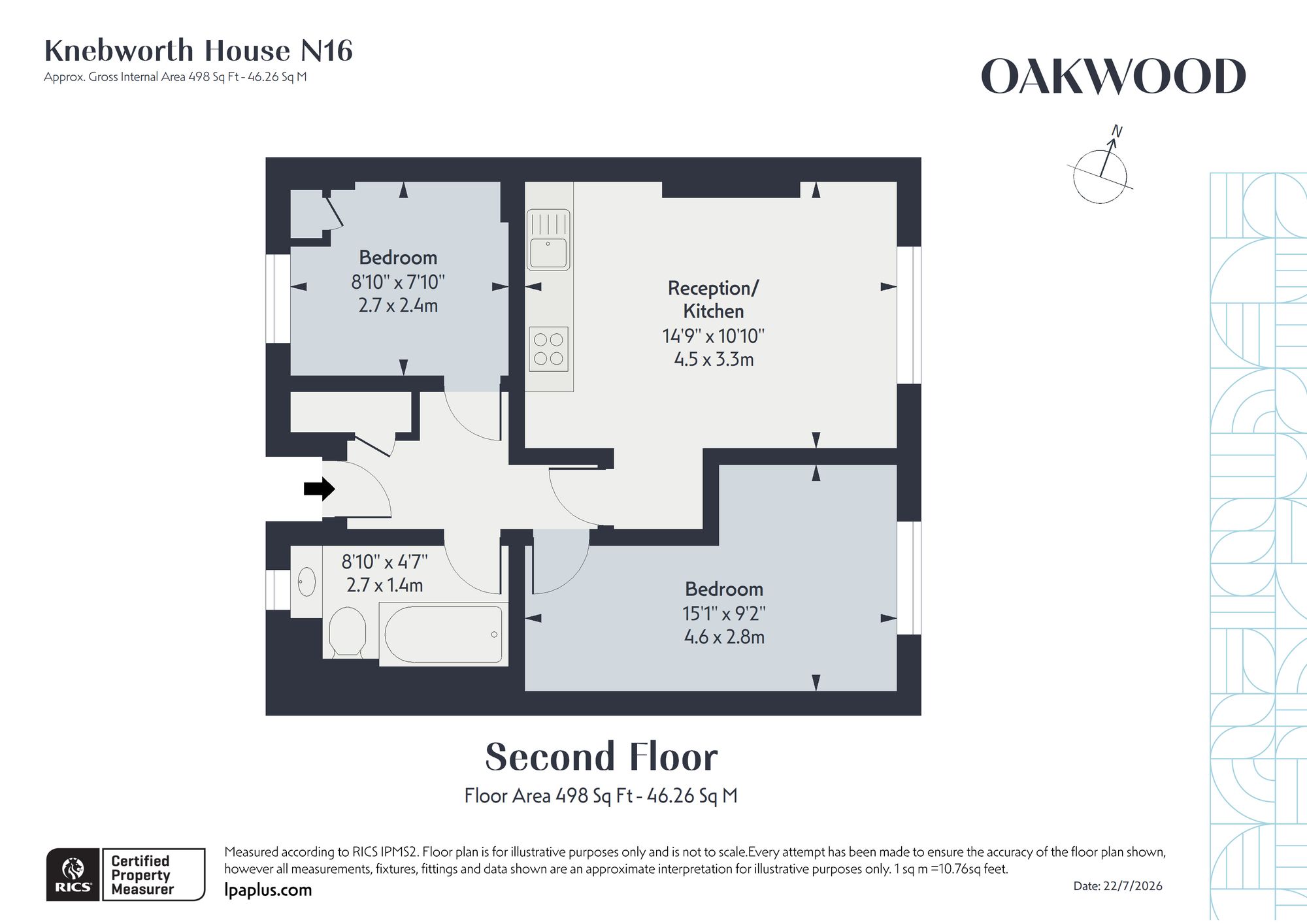 Flat 20, Knebworth House Londesborough Road, London floorplan