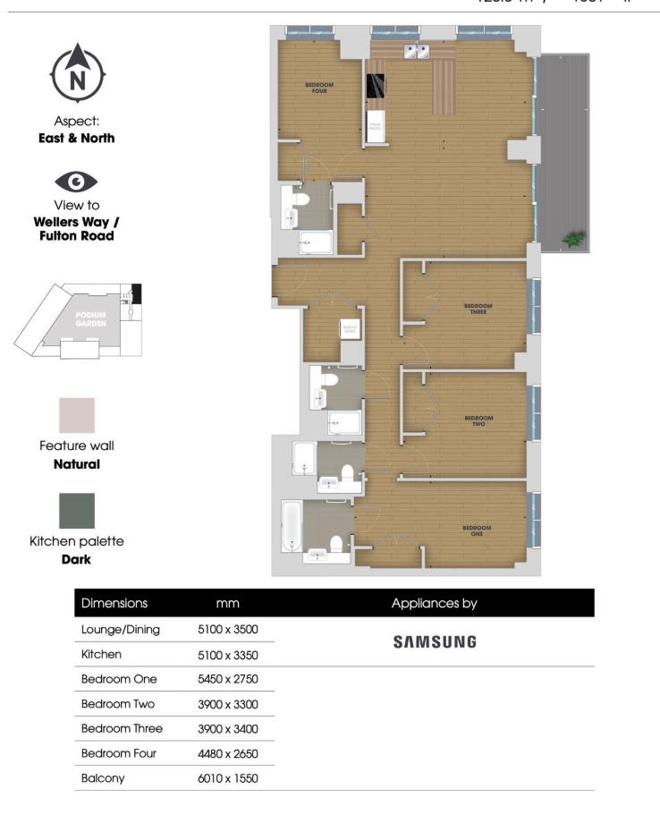 5342532, Repton Gardens, 1 Wellers Way, Wembley floorplan