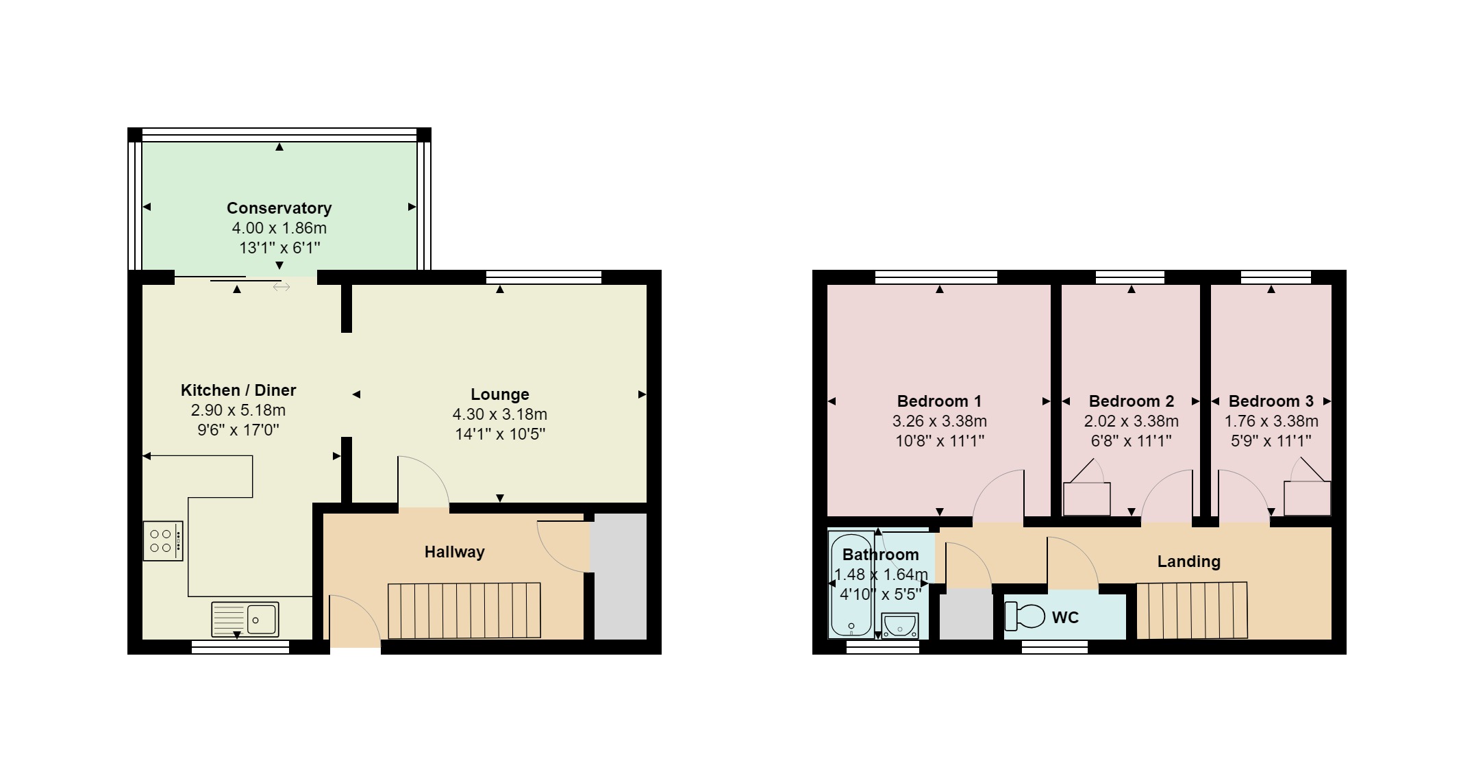 3 Bedrooms Terraced house for sale in Oulton Walk, Furnace Green, Crawley RH10