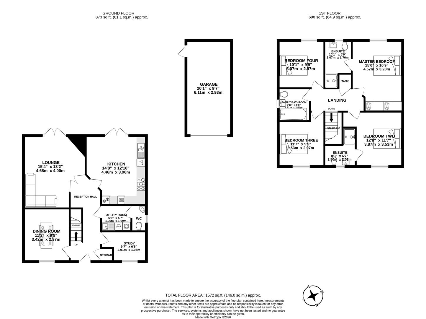 4, Harts Close, Leyland floorplan
