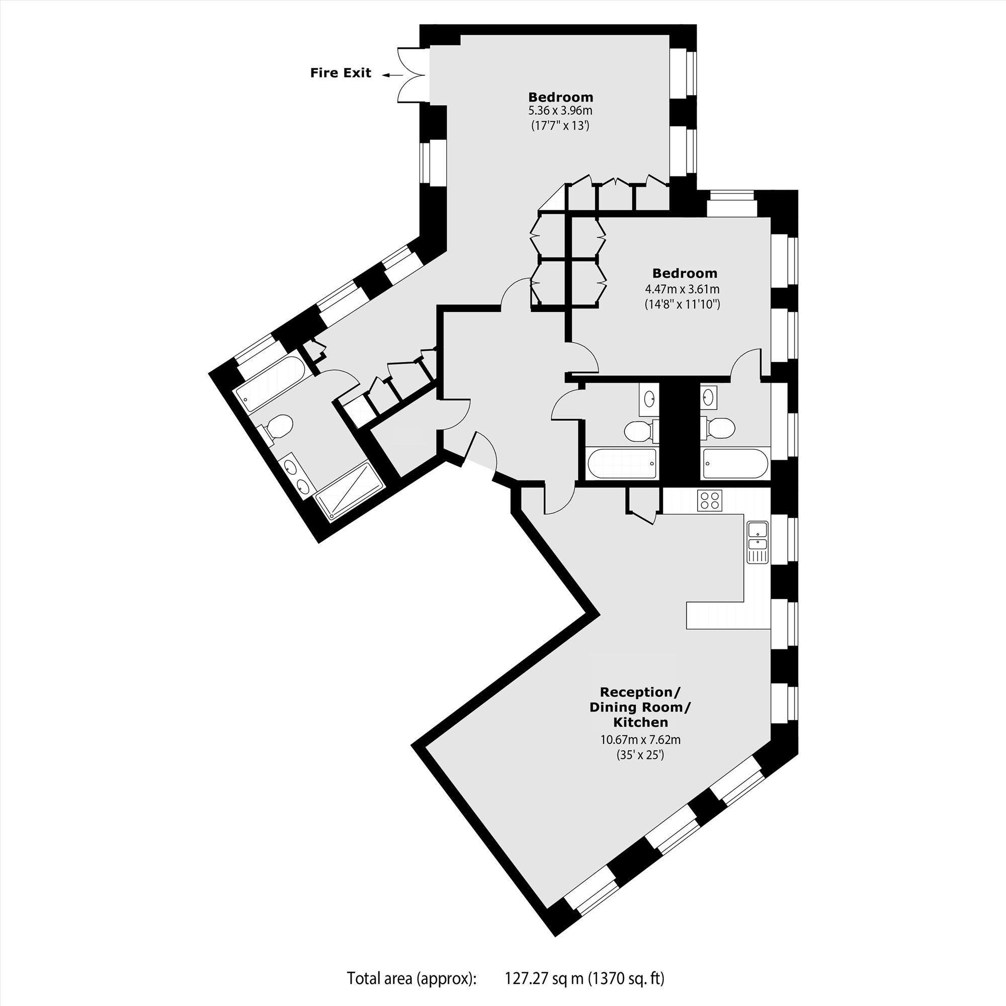 Flat 7, 21, John Street, London floorplan