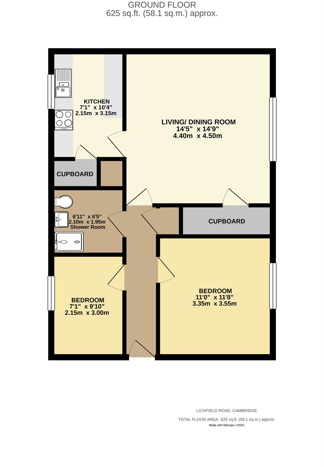 166, Lichfield Road, Cambridge floorplan