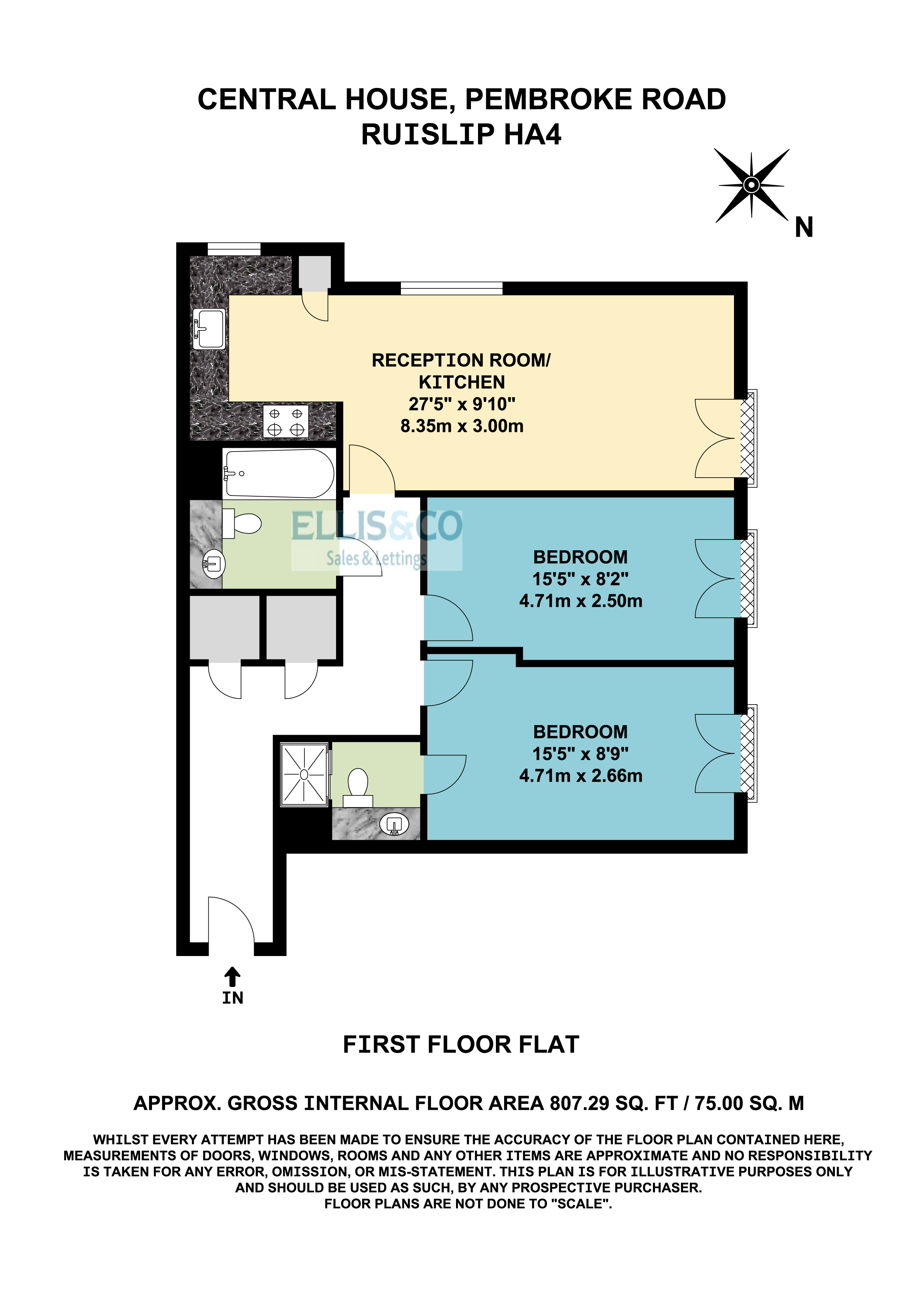 8, Central House, Ruislip Manor floorplan