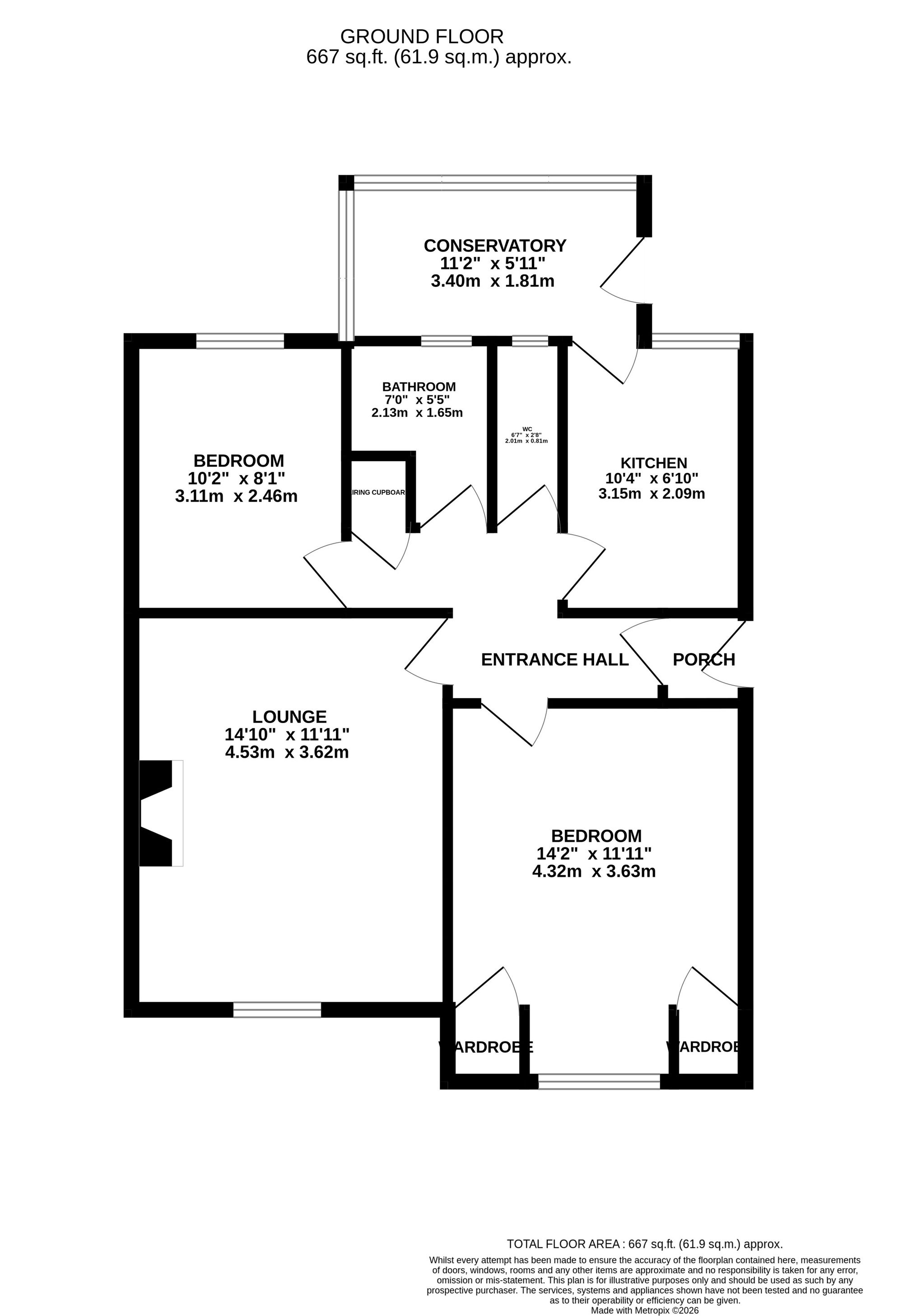 8 Oakside Close, Leicester floorplan