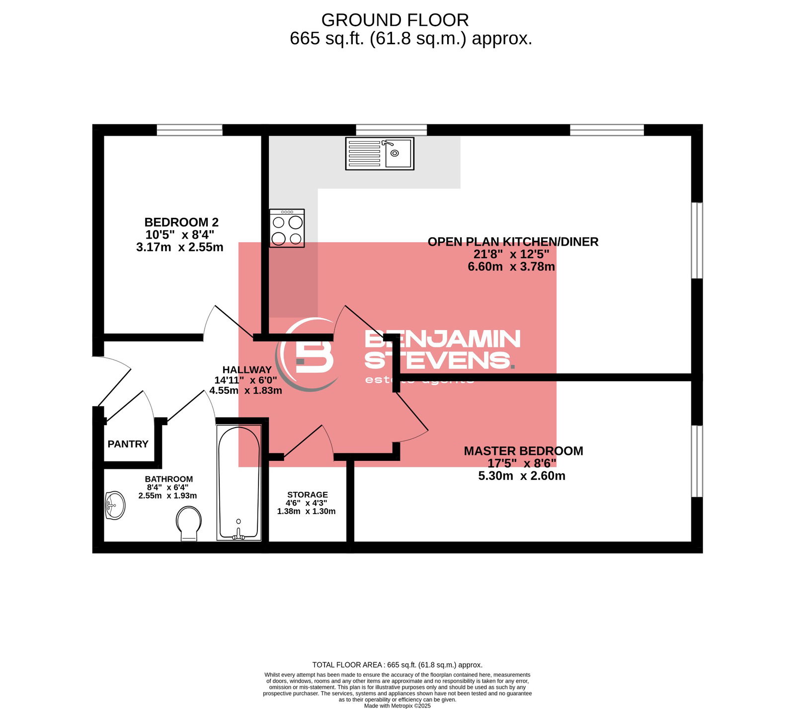 55, Prestbury Road, Northampton floorplan
