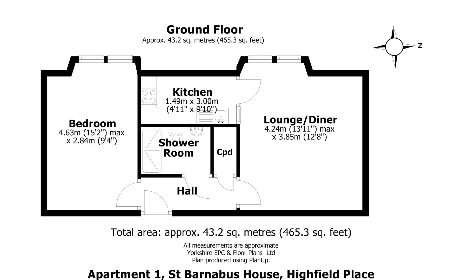 23 Highfield Place, Sheffield floorplan