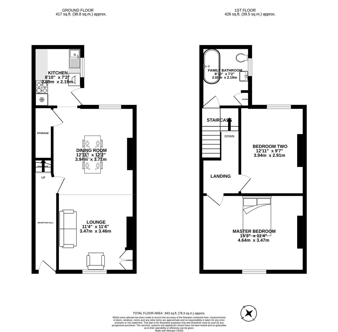 343, Gregson Lane, Preston floorplan