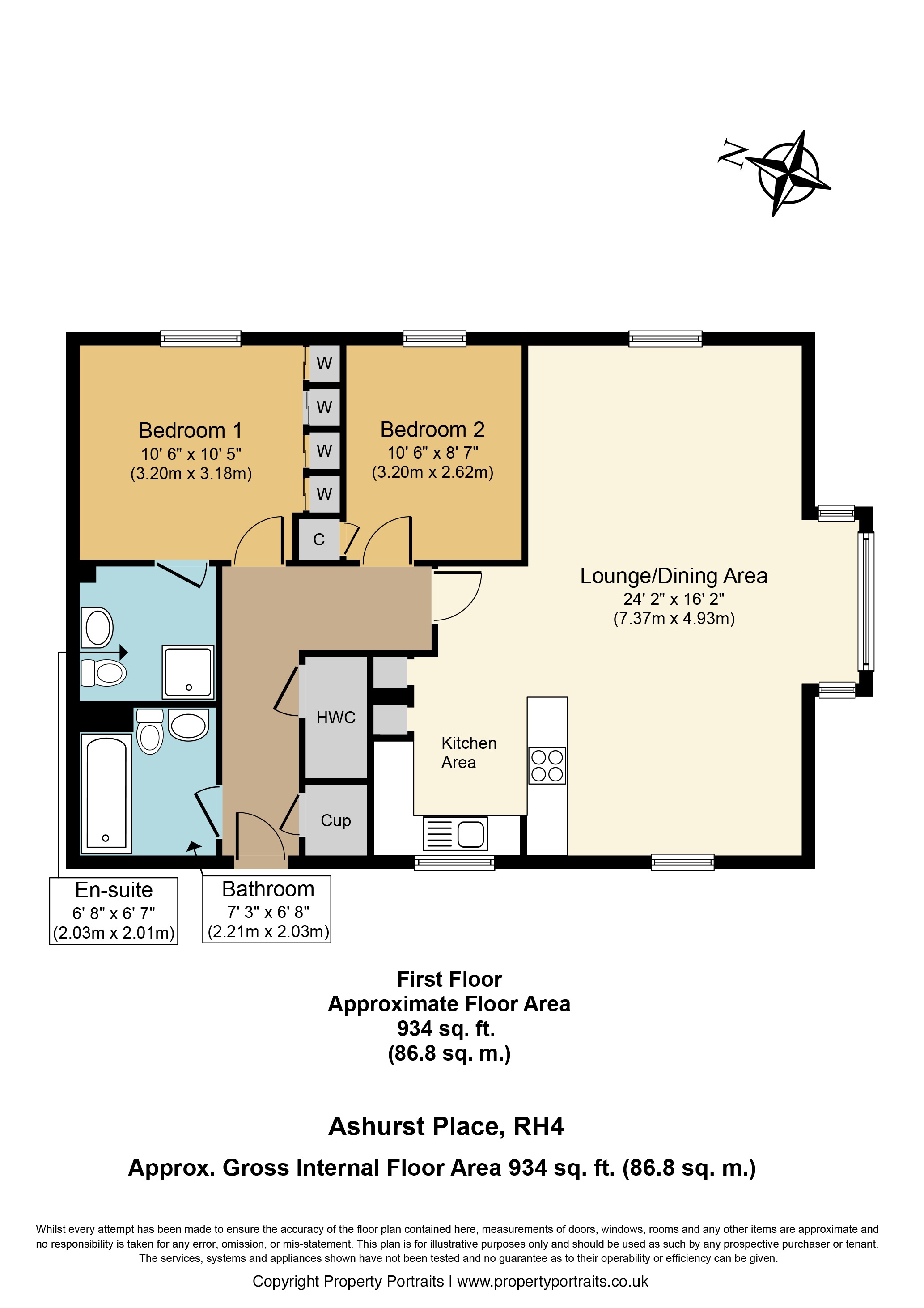 Ashurst Place, Surrey floorplan