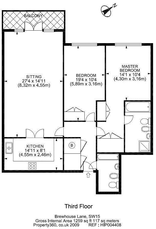 2 Bedrooms Flat to rent in Brewhouse Lane, London SW15