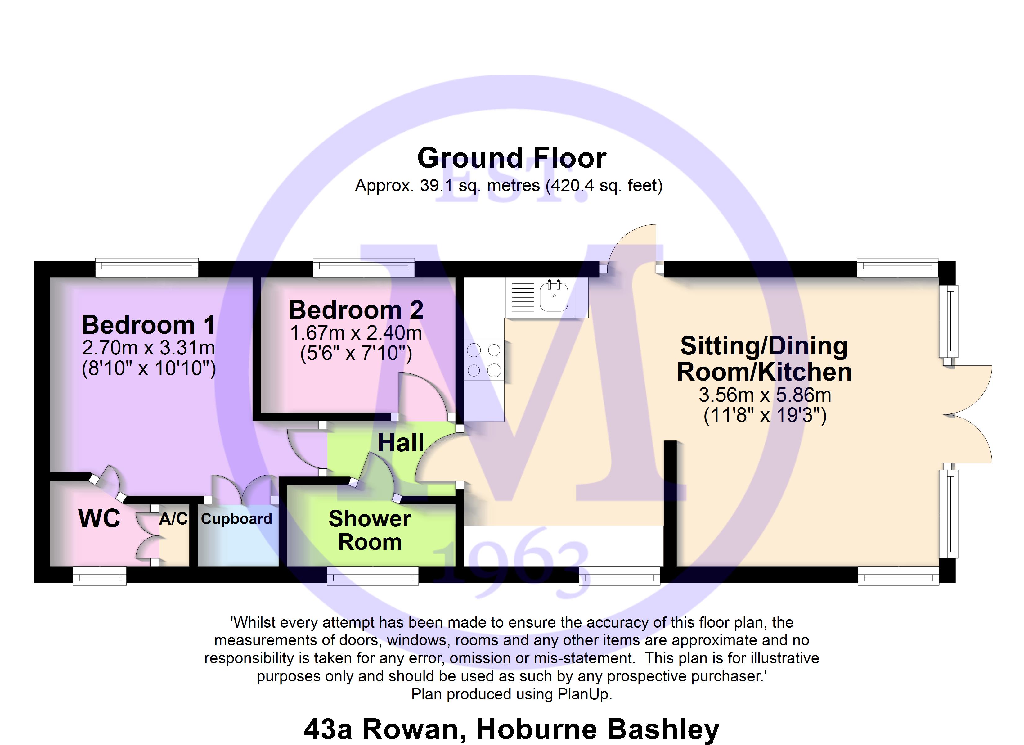 43a, Rowan, New Milton floorplan