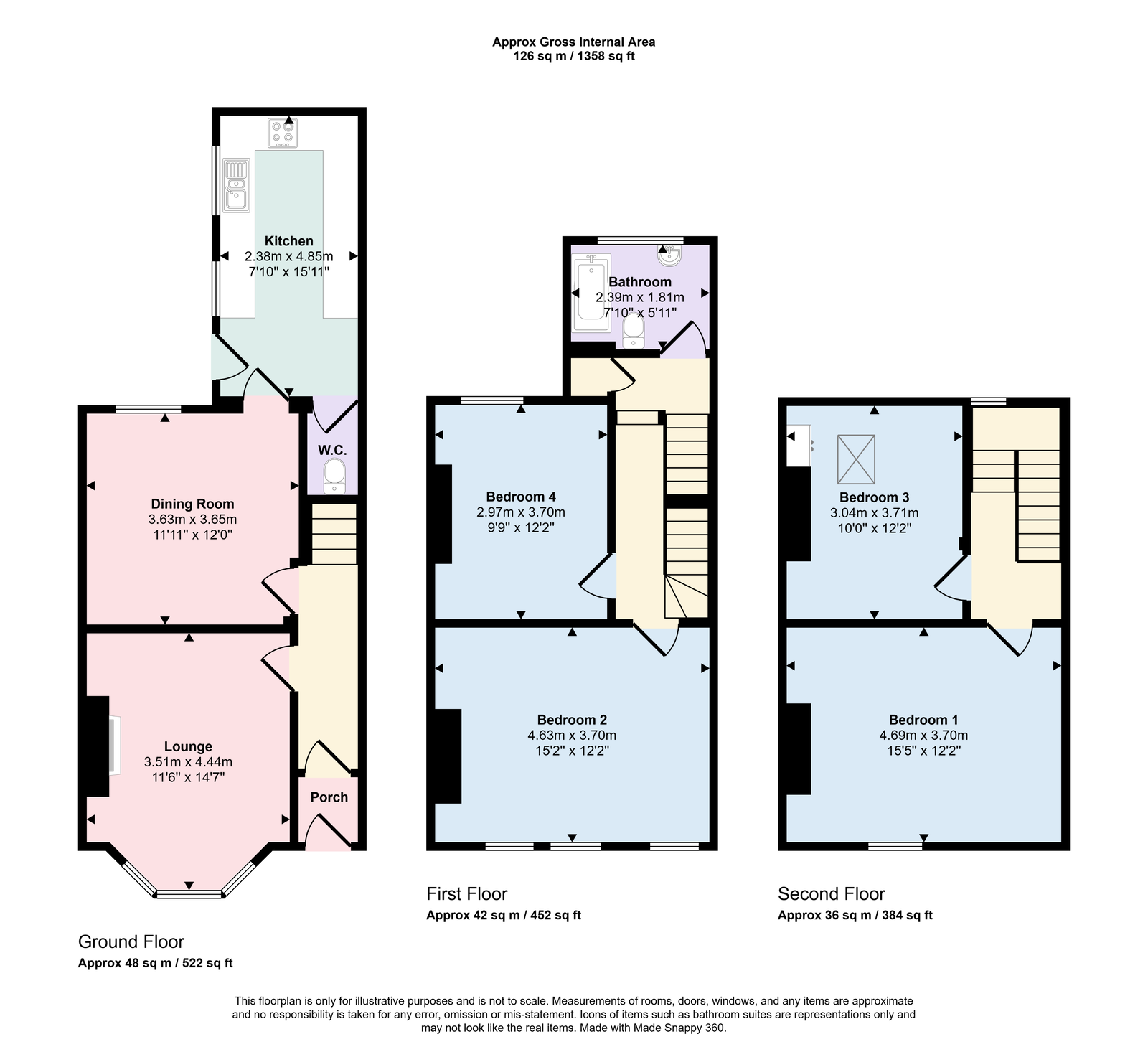 16, Alexandra Terrace, Whitehaven floorplan