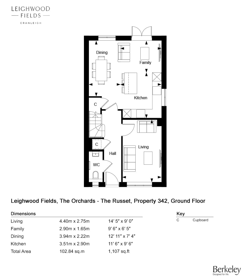 342, Cranleigh, Gu6 8Wq, Cranleigh floorplan