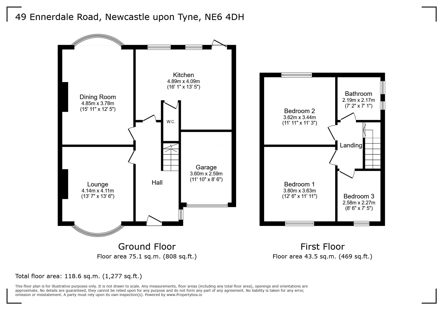 49, Ennerdale Road, Newcastle Upon Tyne floorplan