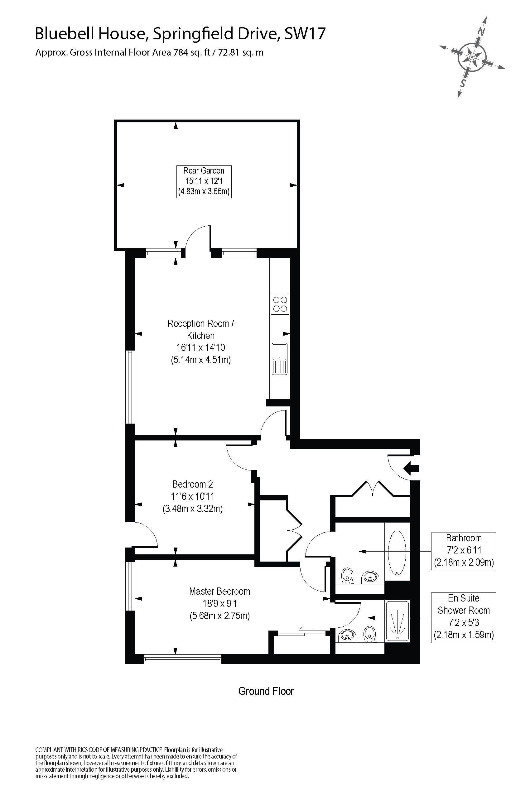 1, Bluebell House, 3, Springfield Drive, London floorplan