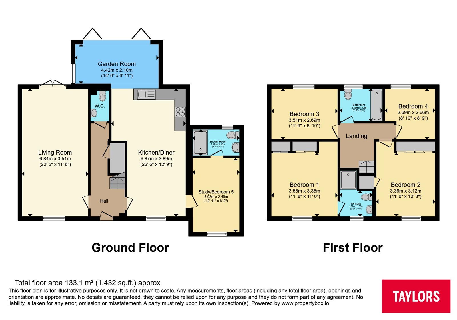 47, Kestrel Way, Bedfordshire floorplan