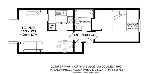 1 Bedrooms Flat for sale in Conifer Way, Wembley, Middlesex HA0