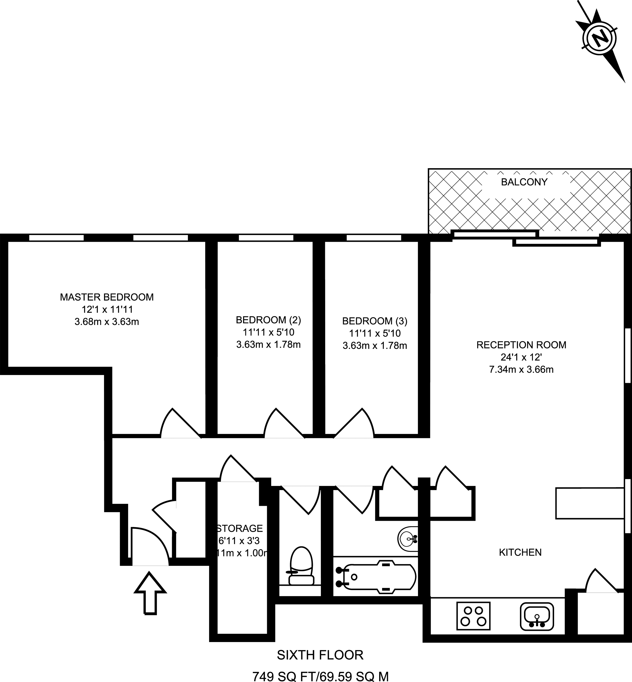 3 Bedrooms Flat to rent in Commercial Street, Spitalfields E1