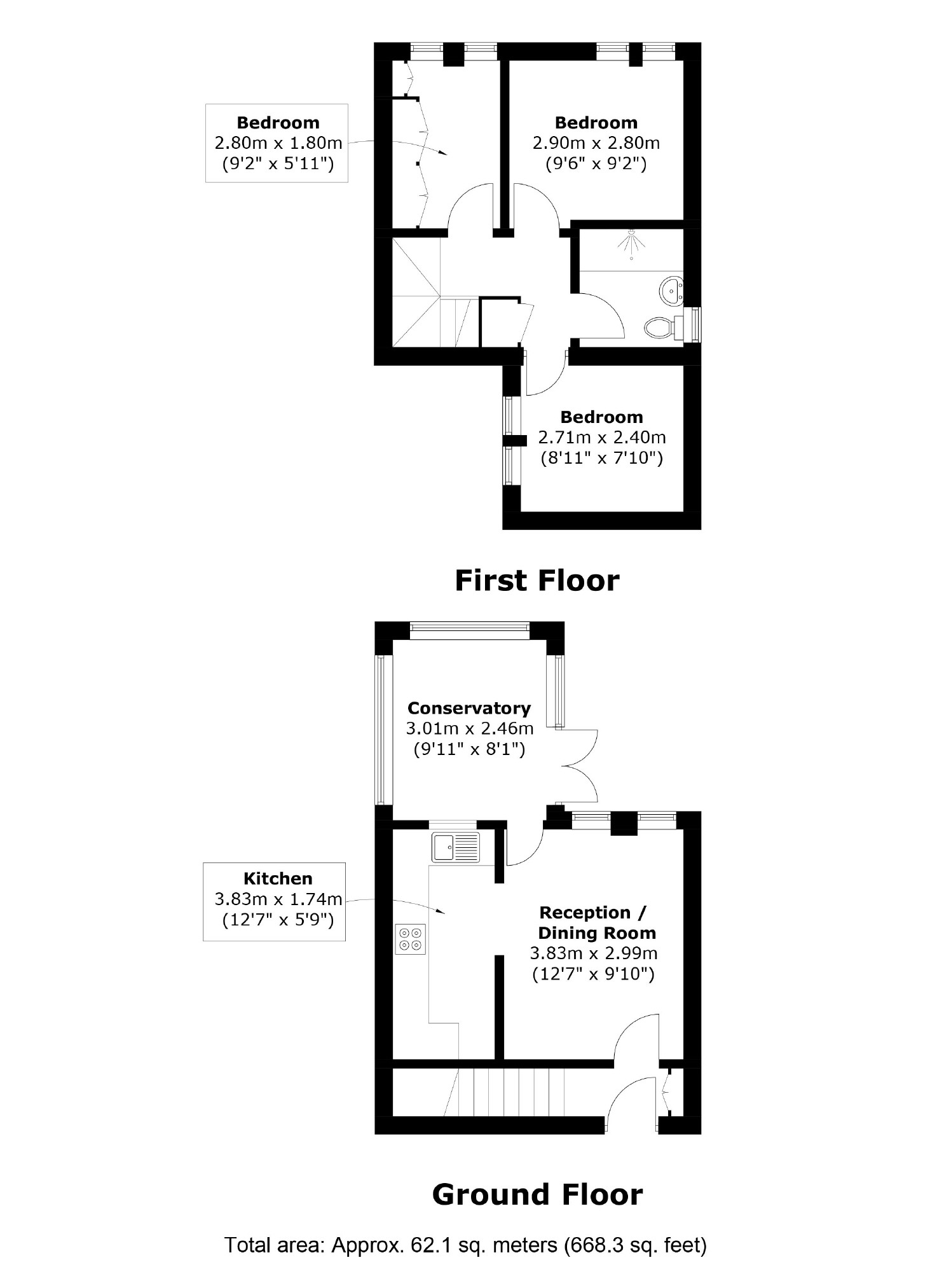 9, Lime Close, London floorplan