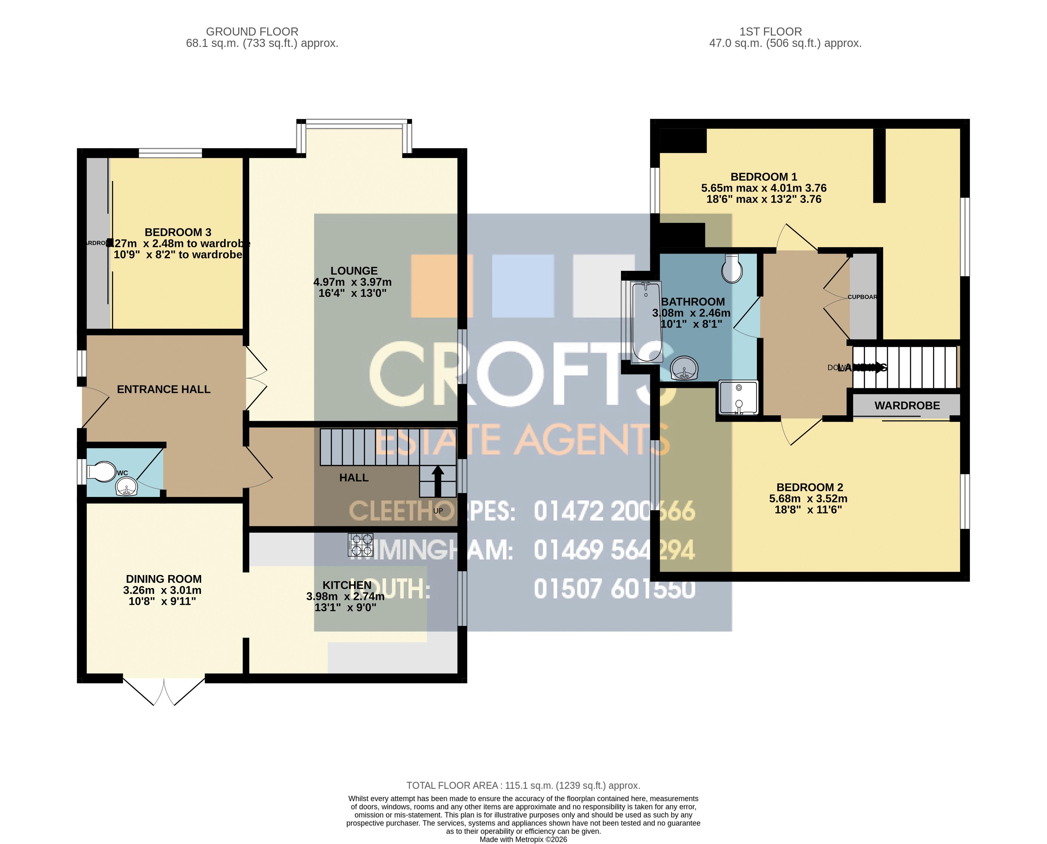 39, Priors Close, Grimsby floorplan