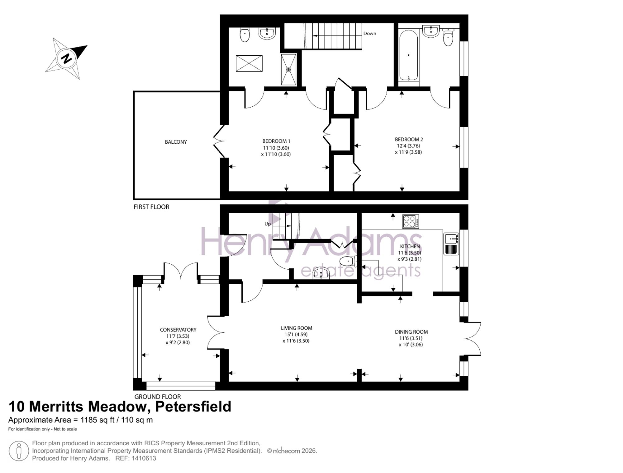 10 Merritts Meadow, Petersfield floorplan