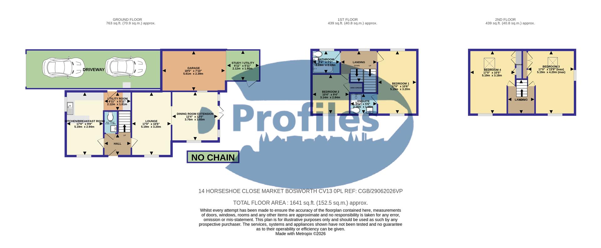 14, Horseshoe Close, Market Bosworth floorplan