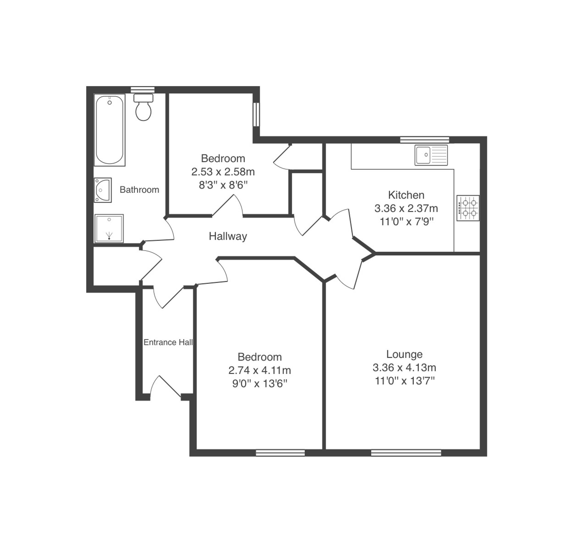 16 St. James Court, Leicester floorplan
