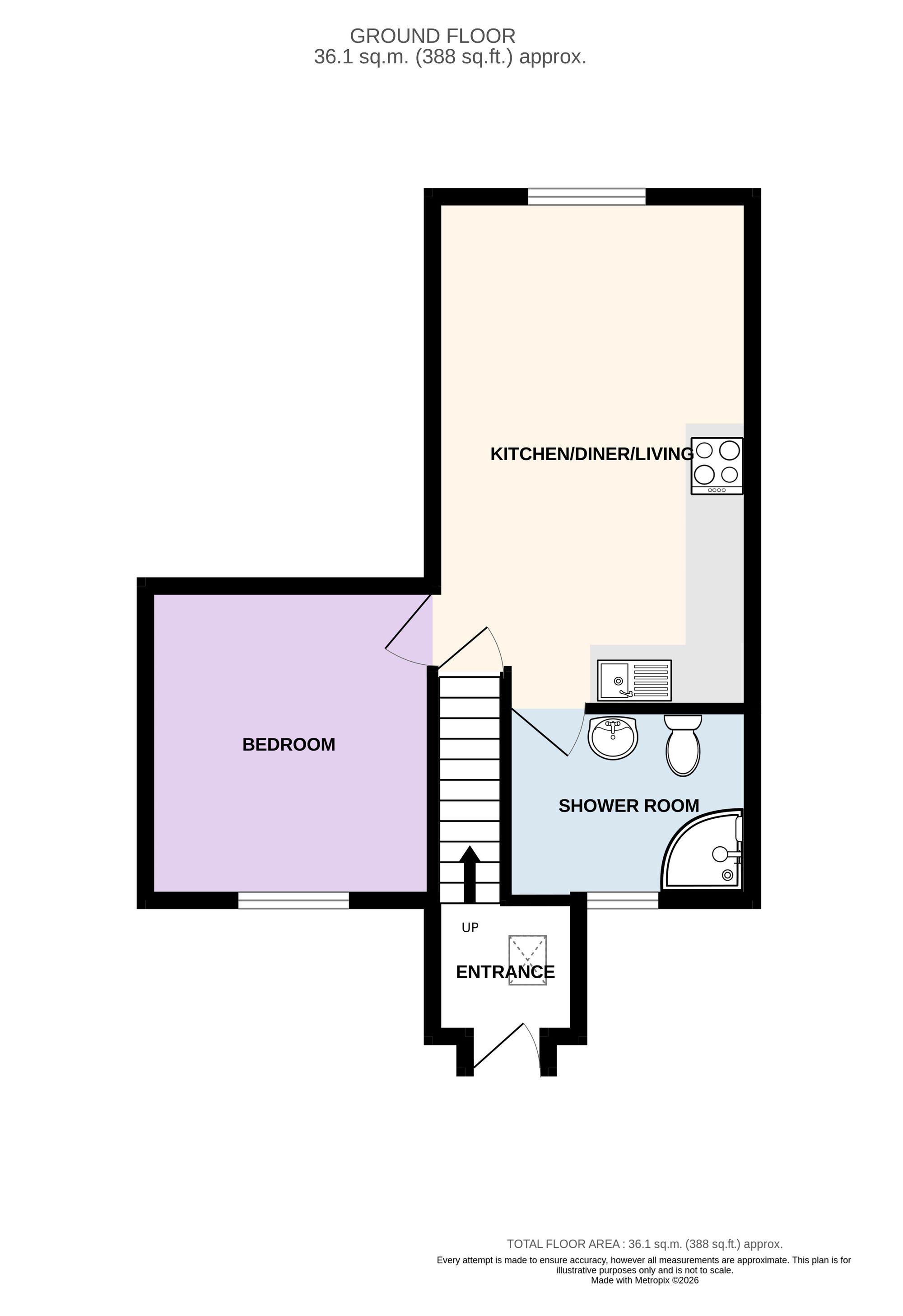 54a Berry Lane, Preston floorplan