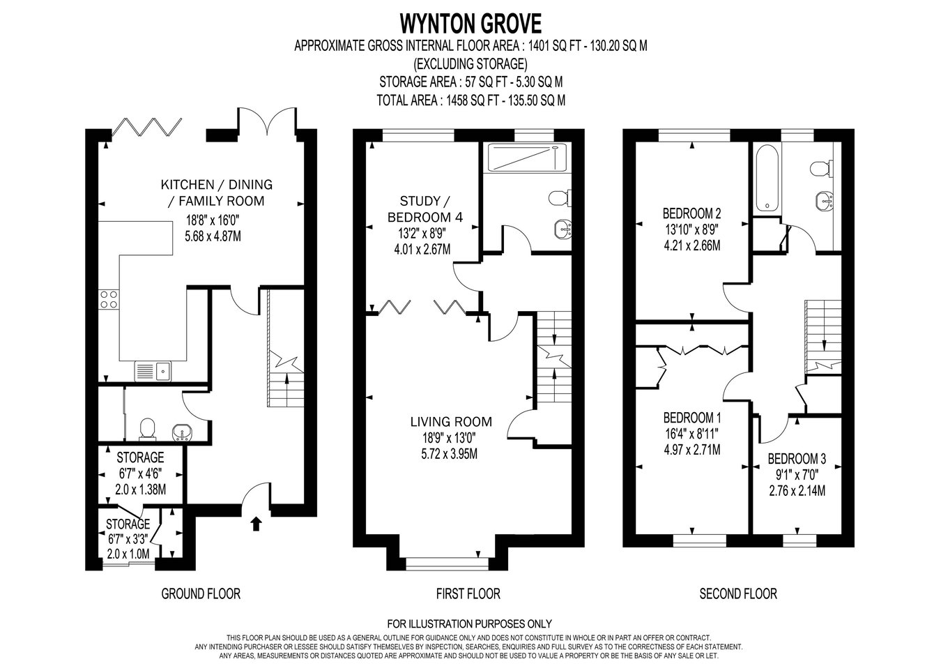 17, Wynton Grove, Walton-on-Thames floorplan