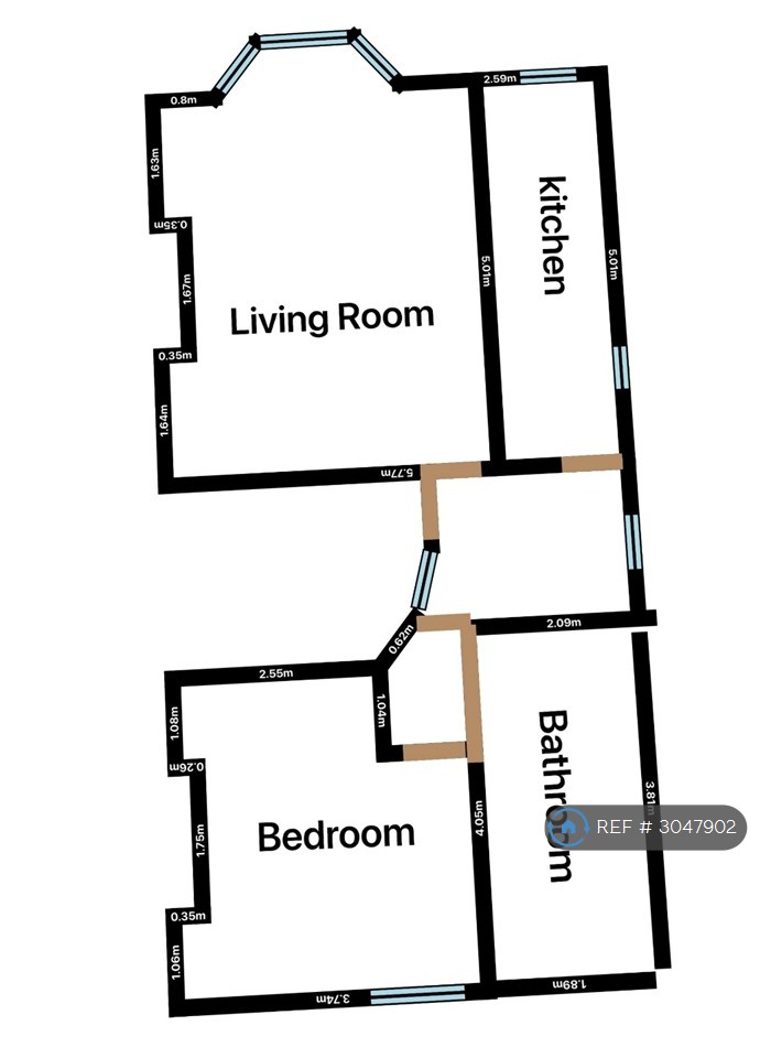Flat, Elphinstone Road, Southsea floorplan