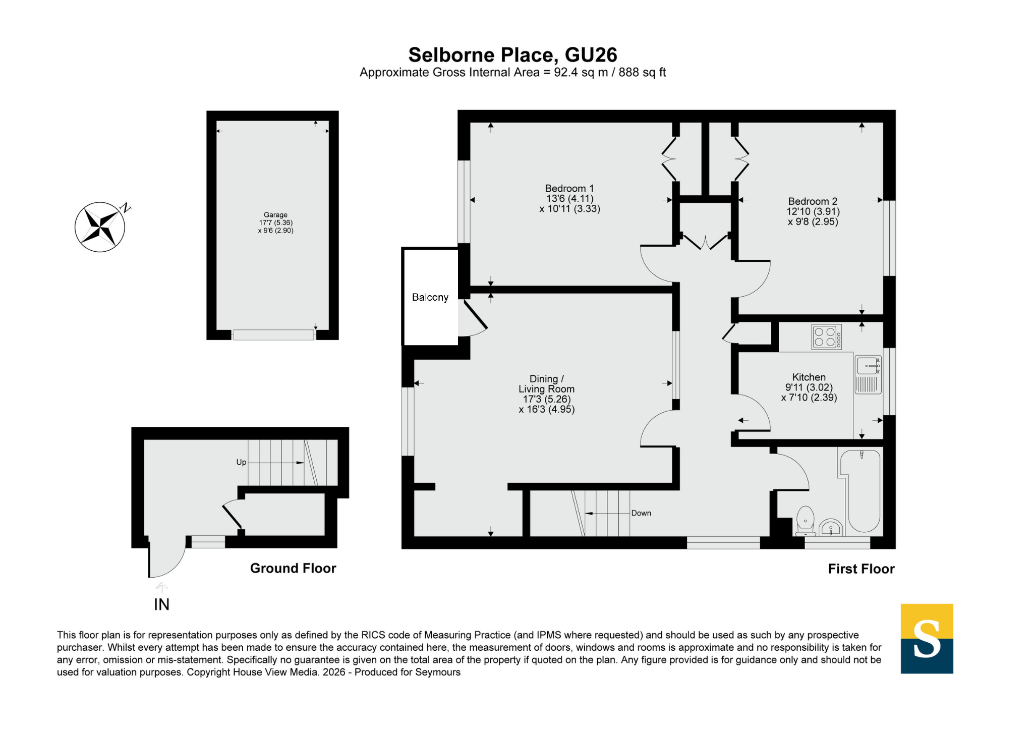 Flat 3, Selborne Place,, The Avenue, Hindhead floorplan