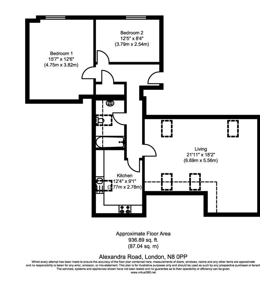 Flat 8, 32, Alexandra Road, Hornsey floorplan