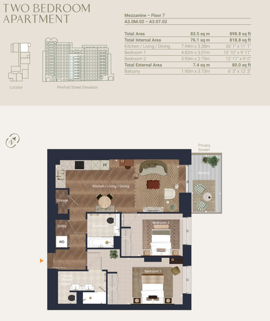 The Broadley, London floorplan