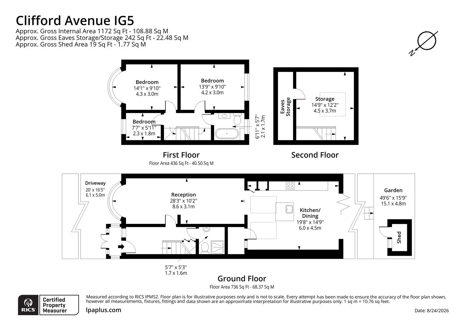 11, Clifford Avenue, Ilford floorplan