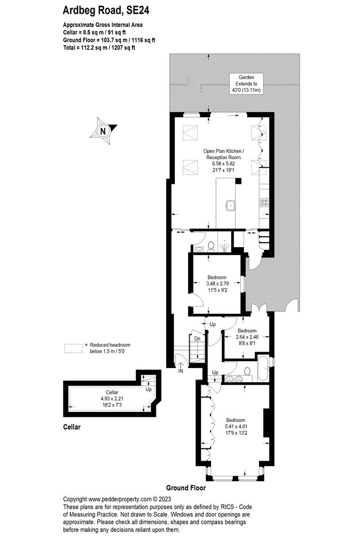 Flat 1, 31, Ardbeg Road, London floorplan