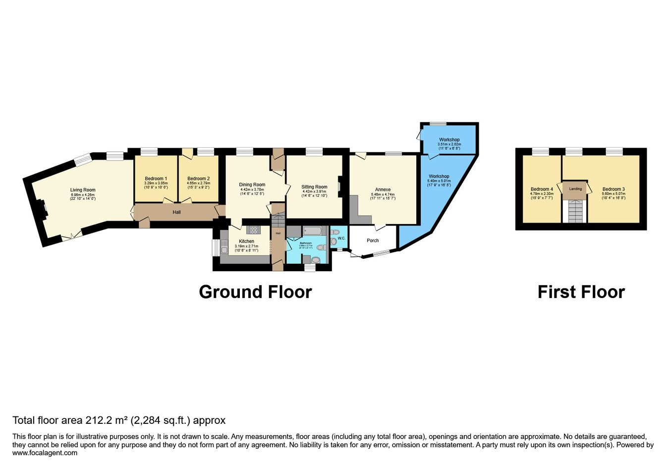 The Old Post Office, Tregaron floorplan