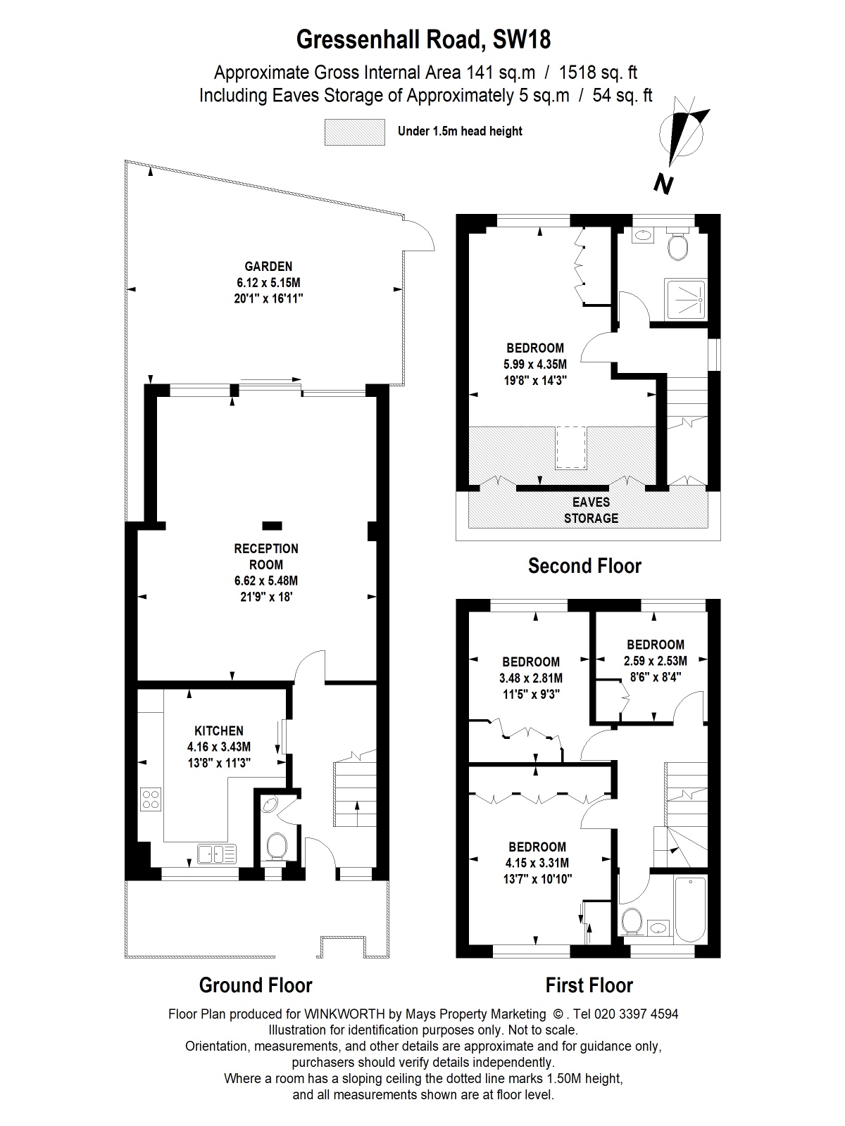 55, Gressenhall Road, London floorplan